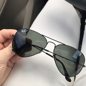 Polarized Black Aviator Ray Bans